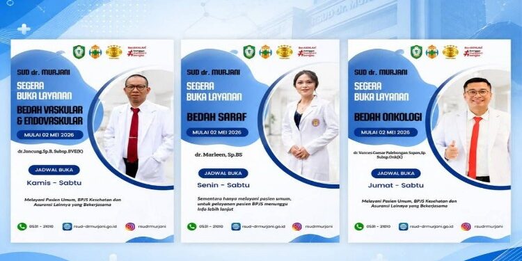 Foto:IST/MATA KALTENG - Tiga dokter spesialis baru di RSUD dr Murjani Sampit.