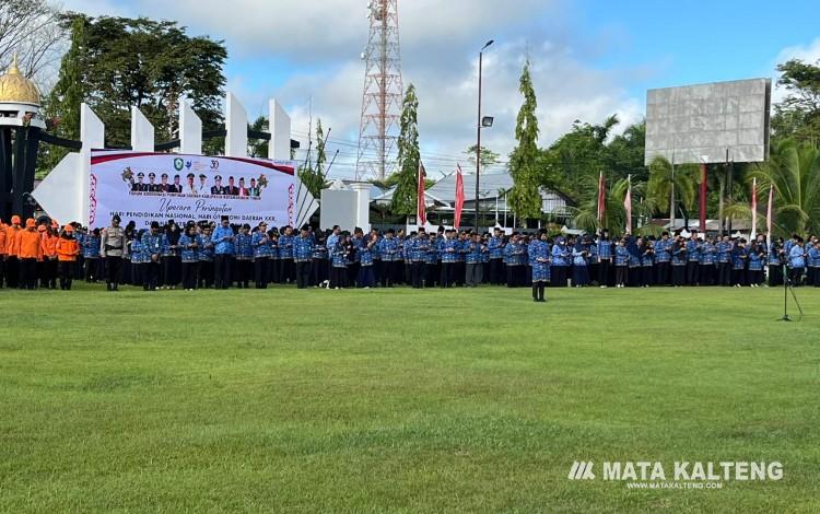 Foto:IST/MATA KALTENG - Upacara peringatan Hari Pendidikan Nasional di Kotim, 11 Mei 2026.