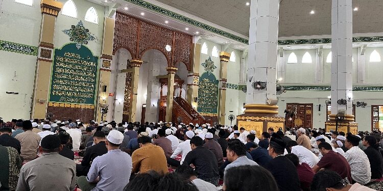 FOTO: IST/MATA KALTENG - pelaksanaan Shalat Idul Adha 1447 Hijriah di Masjid Wahyu Al-Hadi, Kabupaten Kotawaringin Timur (Kotim).