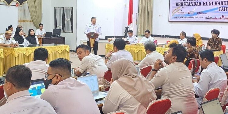 Foto:IST/MATA KALTENG - Bimbingan Teknis Pengelolaan Data dan Informasi Geospasial Berstandar Katalog Unsur Geografi Indonesia (KUGI) Tahun 2026 di Aula Sei Mentaya Bapperida Kotim, Rabu 3 Juni 2026.