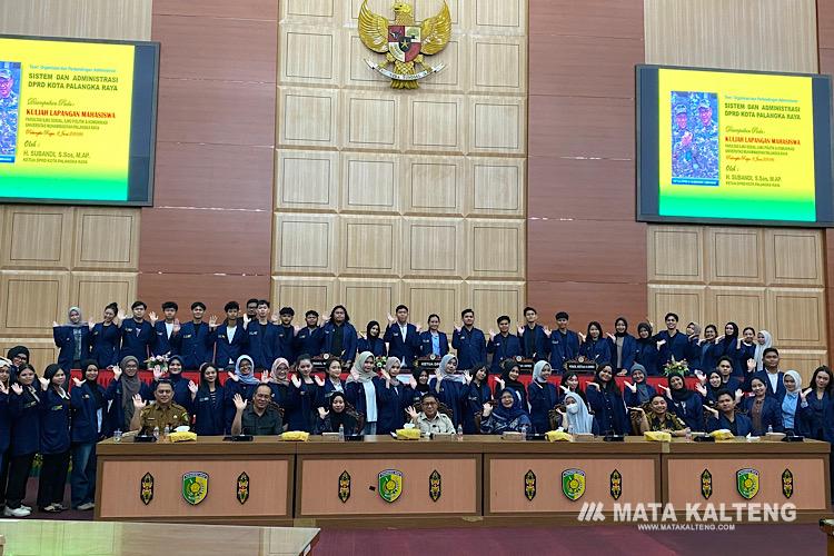 FOTO: NRA/MATAKALTENG - DPRD Kota Palangka Raya Terima Kuliah Lapangan Mahasiswa UMP.